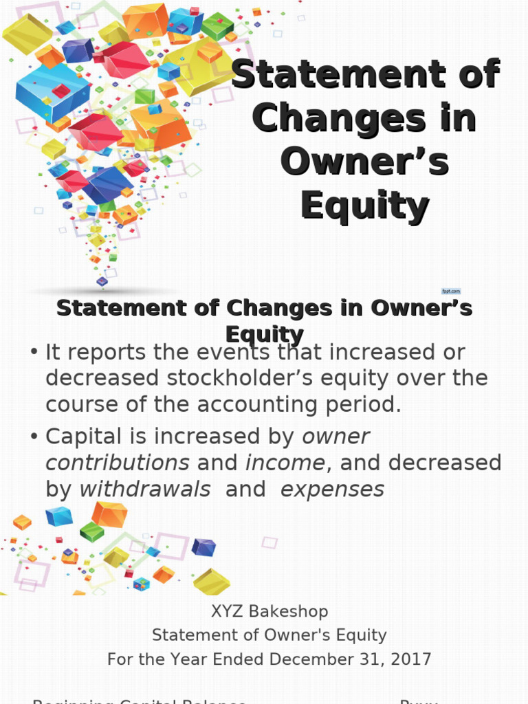 -Statement of Changes in Owner’s Equity | PDF | Equity (Finance ...