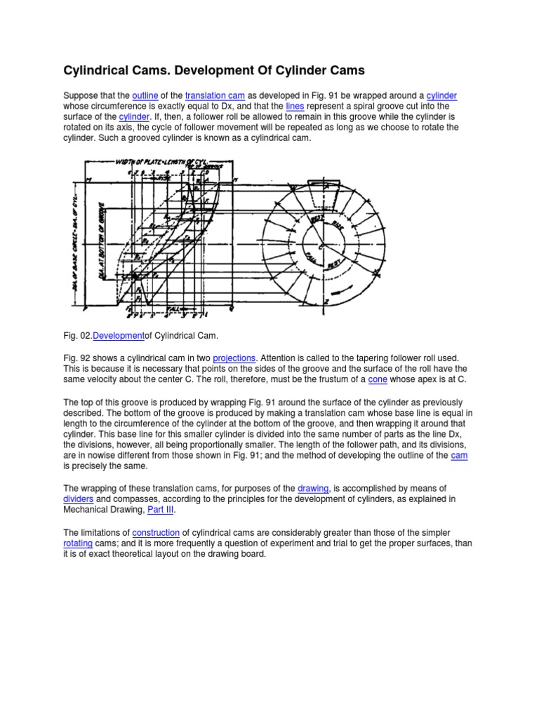 Cylindrical Cams1 Mechanical Engineering Applied And
