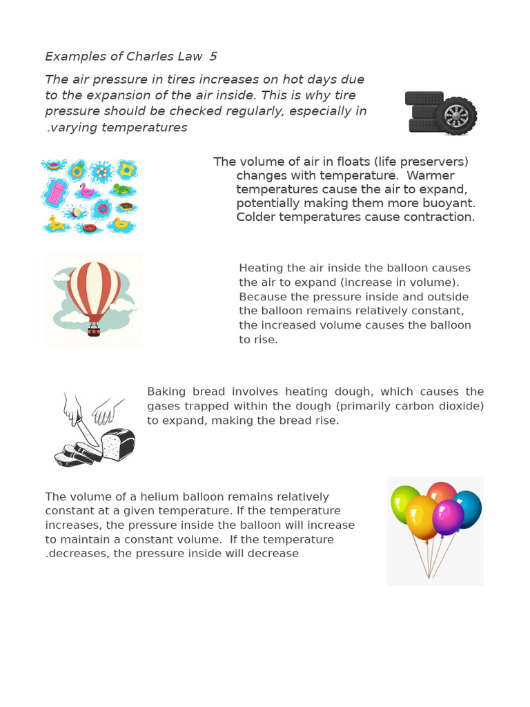 Charles Law: 5 Real-Life Examples | PDF