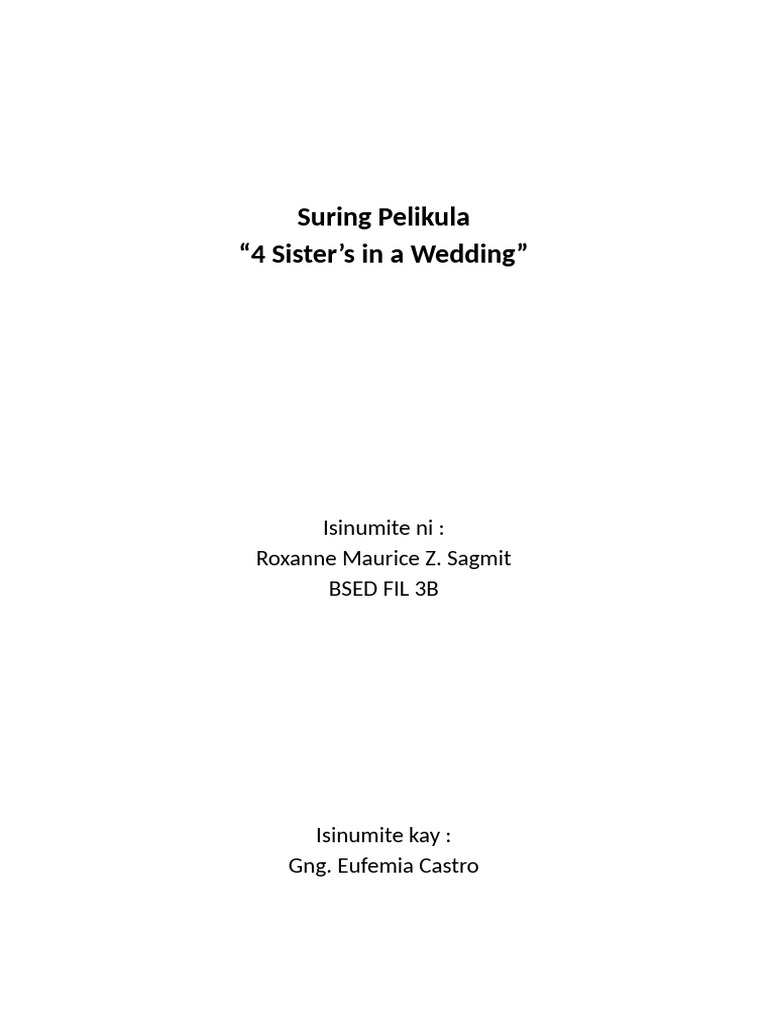 Suring Pelikula. Roxsagmit | PDF
