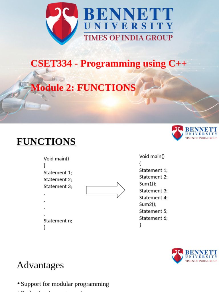 C++ Functions: Types, Prototypes, and Usage | PDF | Parameter (Computer ...