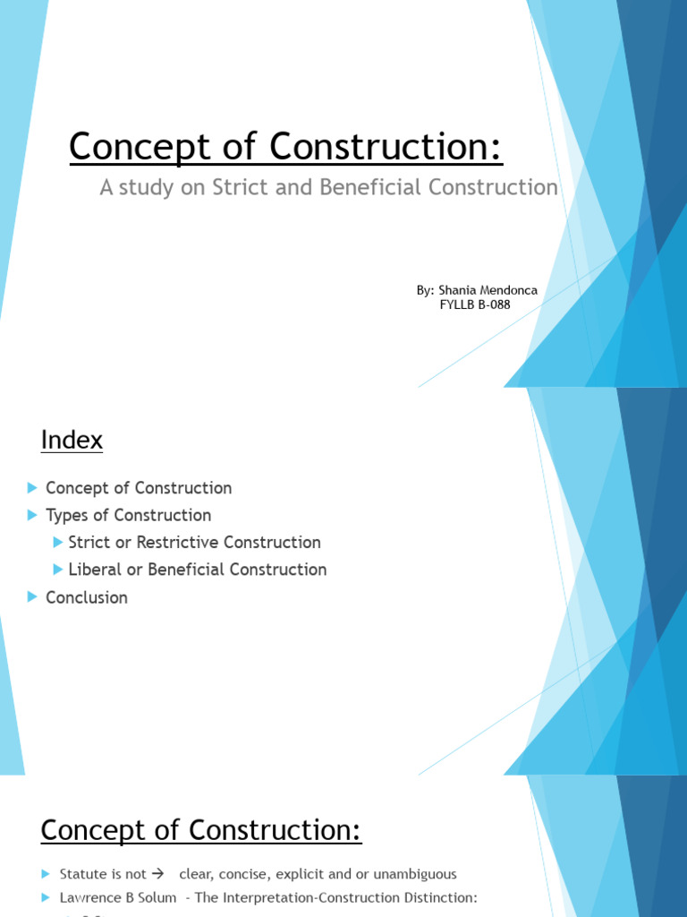 Strict vs. Liberal Construction of Statutes | PDF | Statutory ...
