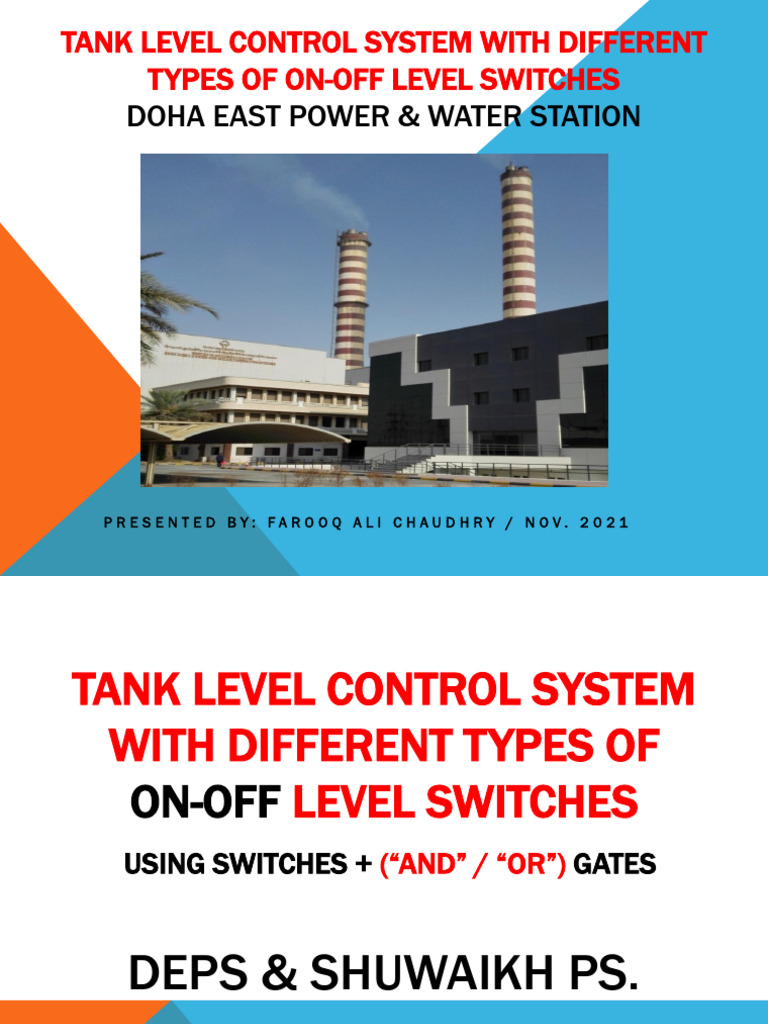 Tank Level Control System With Different Types of On-Off Level Switches ...
