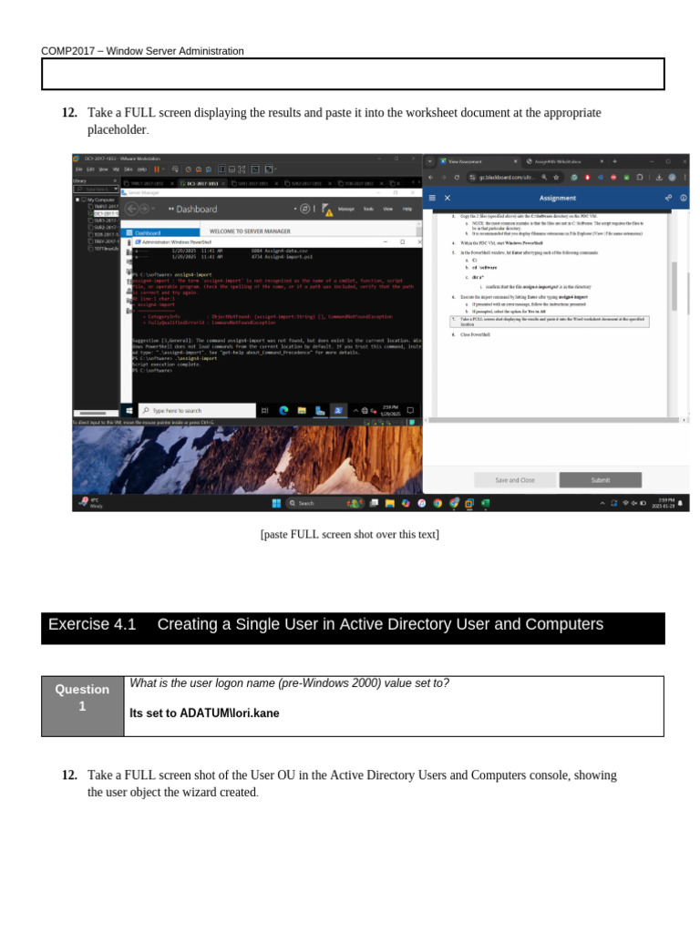 Active Directory User Creation Guide | PDF