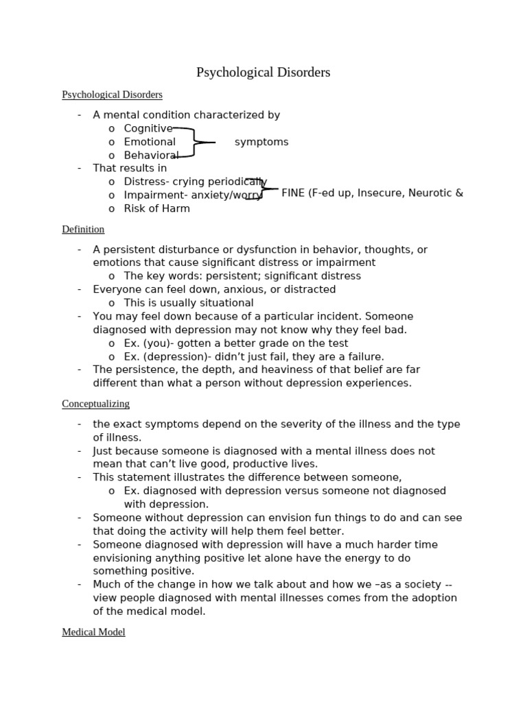Psychological Disorders | PDF | Mental Disorder | Anxiety