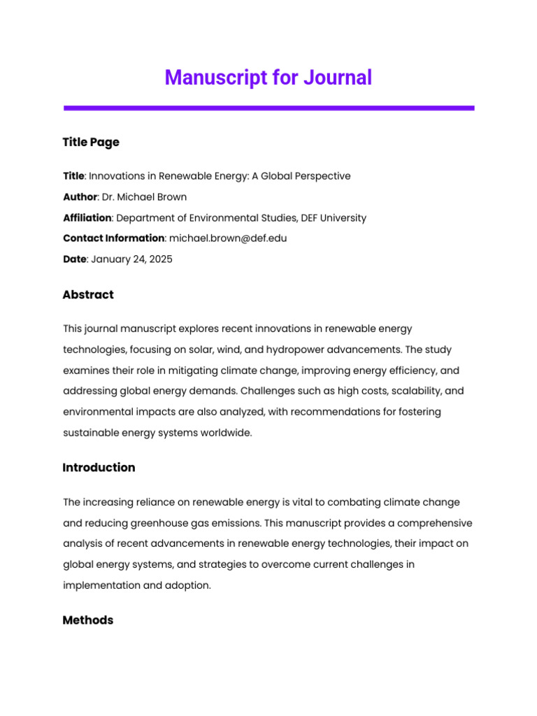 Manuscript For Journal | PDF | Renewable Energy | Wind Power