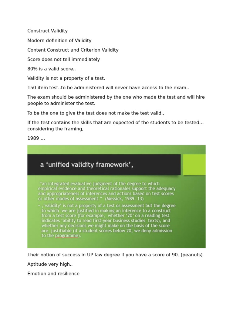 Understanding Construct Validity in Testing | PDF