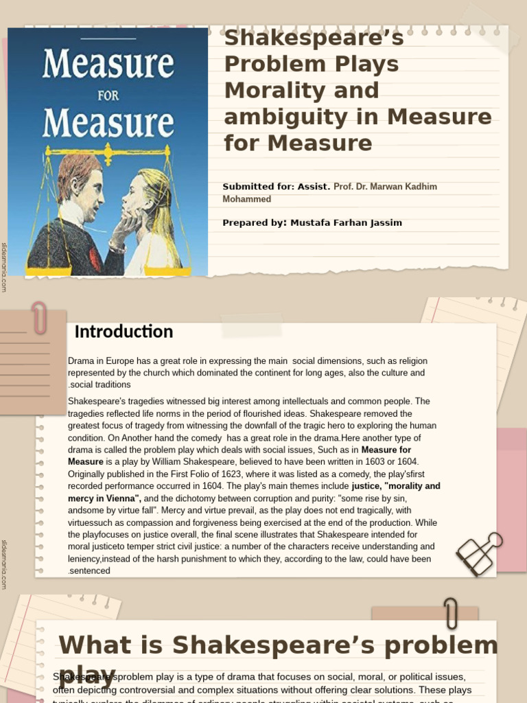 Measure for Measure: A Problem Play Analysis | PDF
