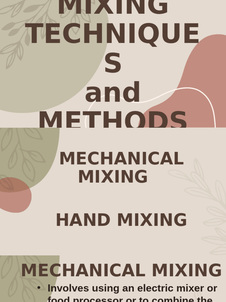 Key Mixing Techniques in Baking | PDF | Cakes | Biscuit