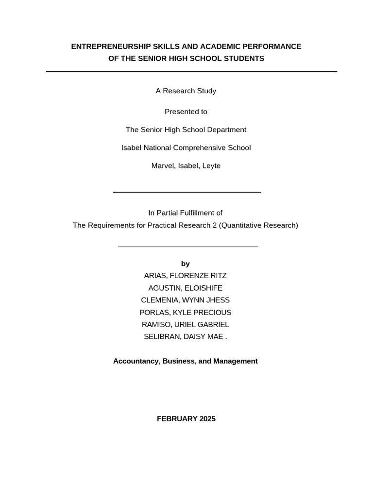 CHAPTER 1 5 - Ginger - Selibran D. 2 2 1 | PDF | Entrepreneurship ...
