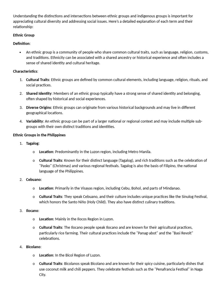 Ethnic vs Indigenous Groups in the Philippines | PDF | Indigenous ...