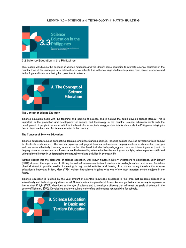 Enhancing Science Education in the Philippines | PDF | Science | Schools