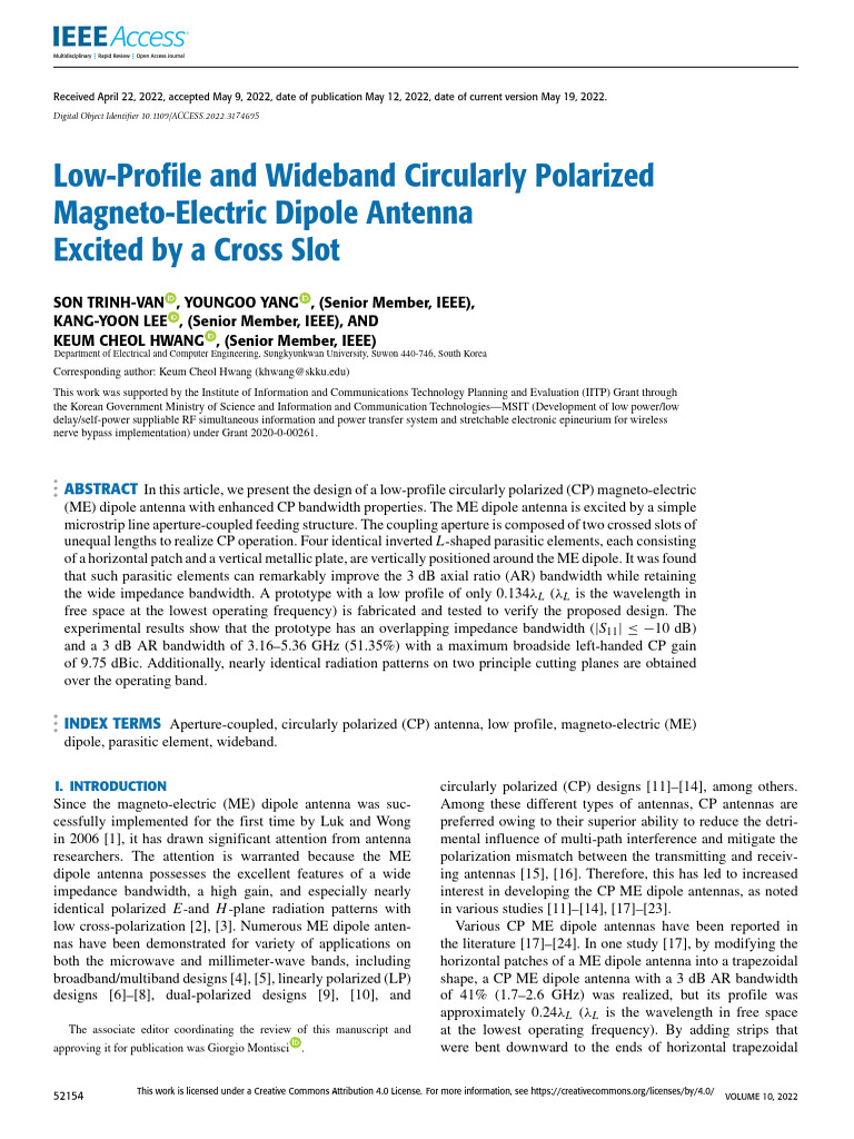 Low-Profile and Wideband Circularly Polarized Magneto-Electric Dipole ...