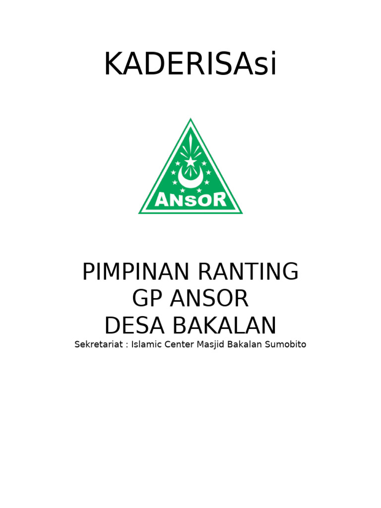 Dokumen Rapat Anggota Ansor Ranting | PDF