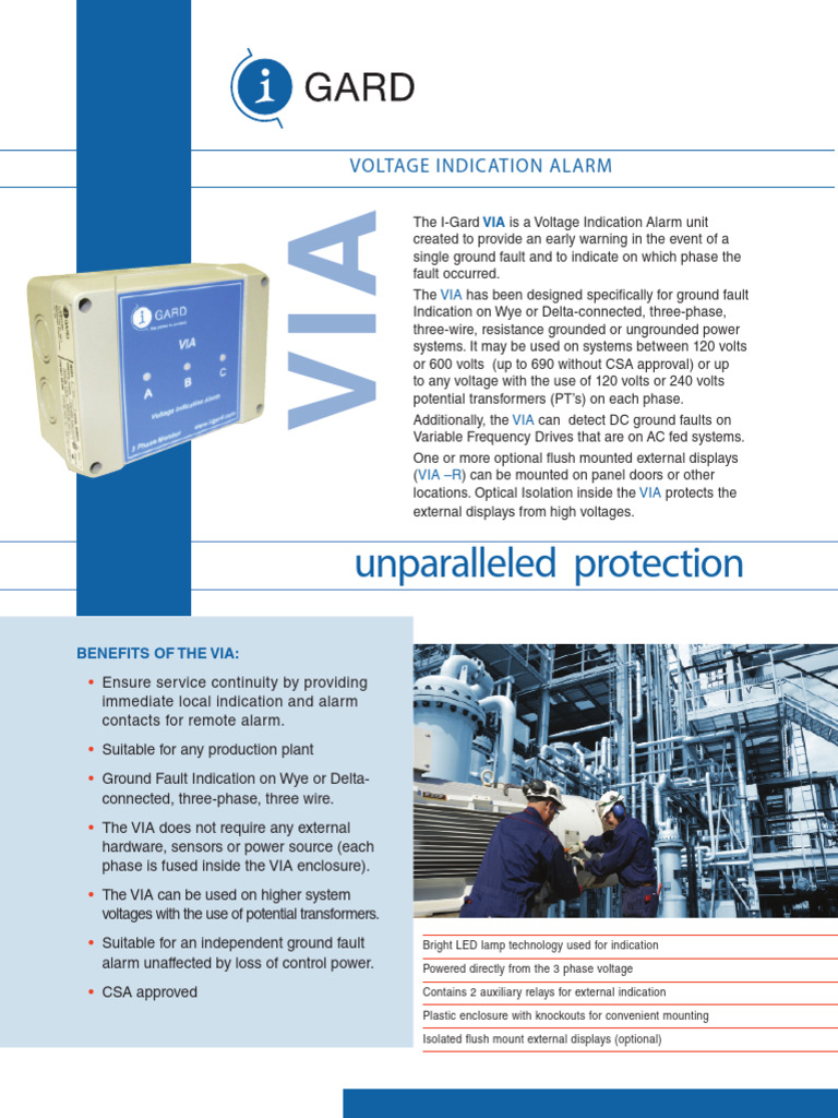 I-Gard Voltage Alarm for 3-Phase Systems | PDF | Alternating Current ...