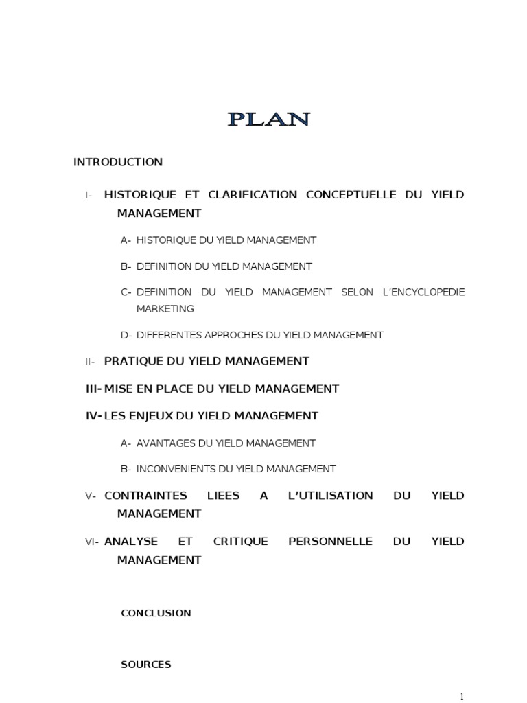 Pdf Telecharger Exemple Yield Management Gratuit Pdf Pdfprof Com