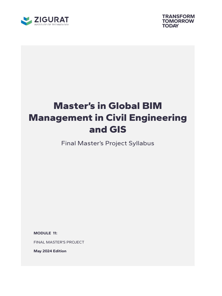 Final Project Syllabus for BIM Management | PDF | Building Information ...
