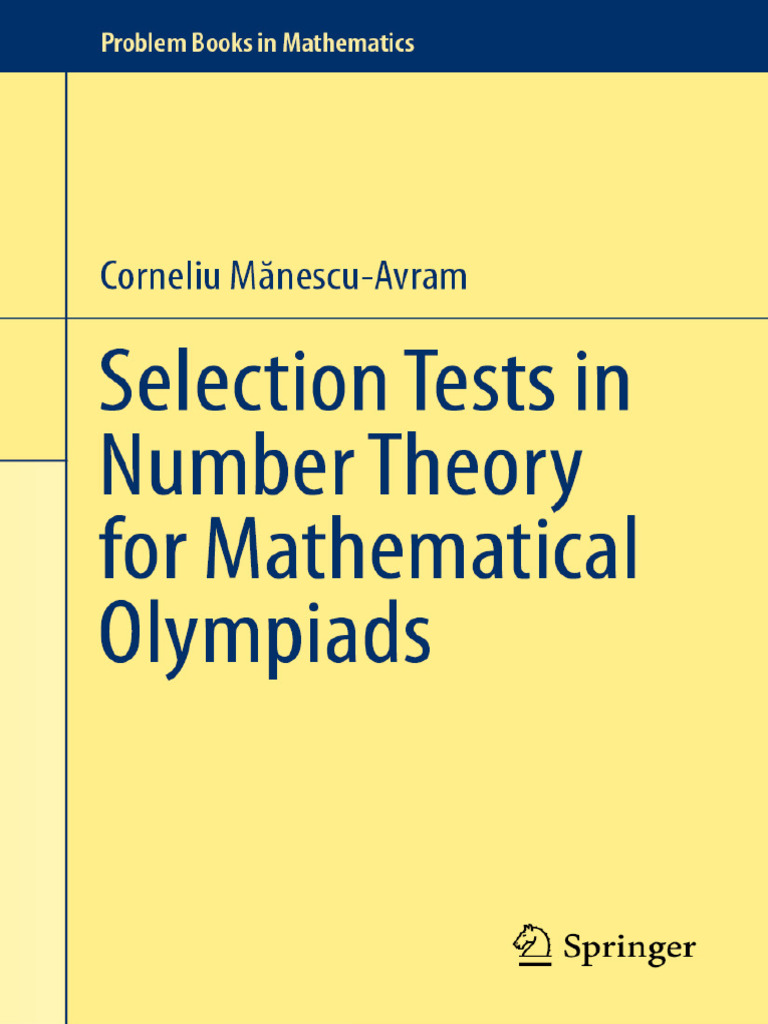 Selection Tests in Number Theory For Mathematical Olympiads