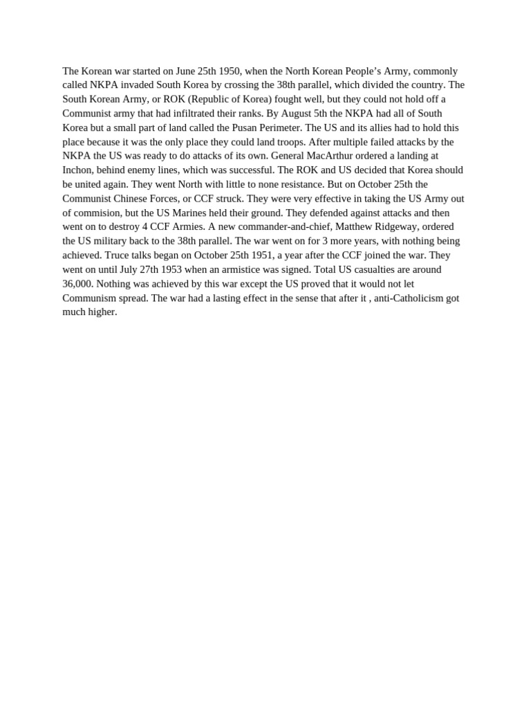 Overview of the Korean War | PDF