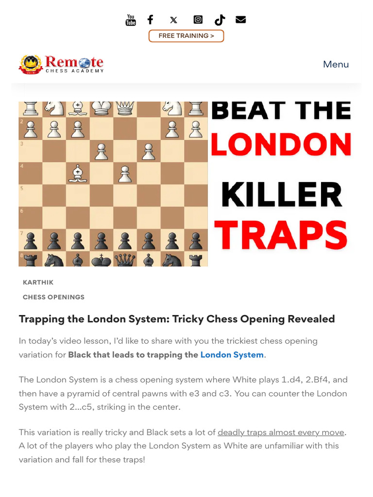 Trapping the London System for Black | PDF | Chess Openings | Board Games