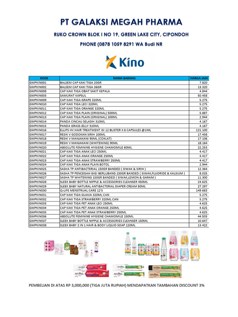 Katalog Produk PT Galaksi Megah Pharma | PDF