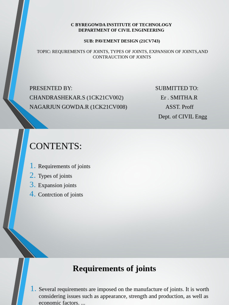 Joint Requirements and Types in Pavement Design | PDF | Road Surface ...