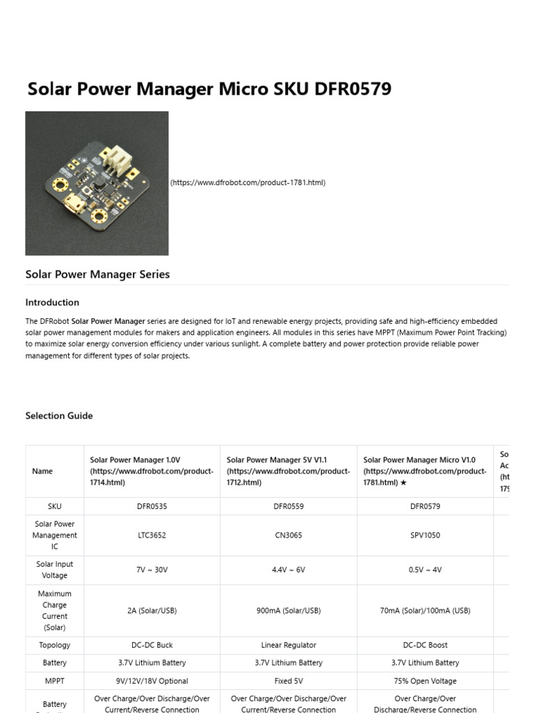 Solar Power Manager Micro Module Guide | PDF | Solar Panel | Electrical ...