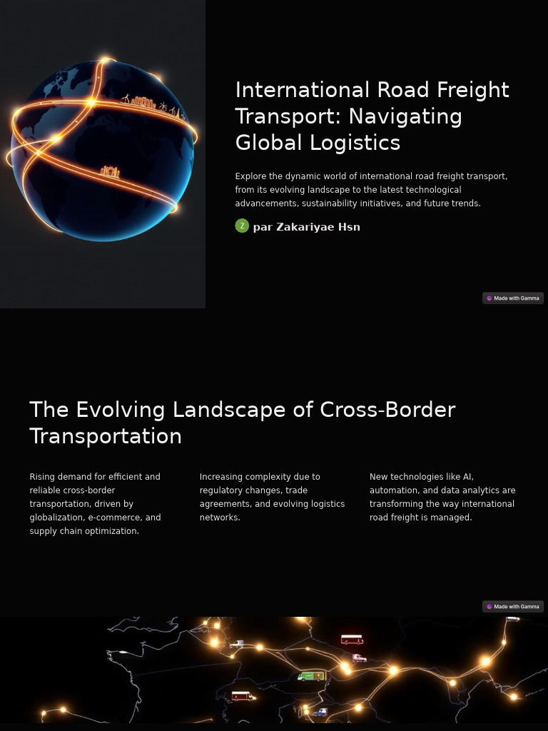 Global Trends in Road Freight Transport | PDF | Transport | Logistics
