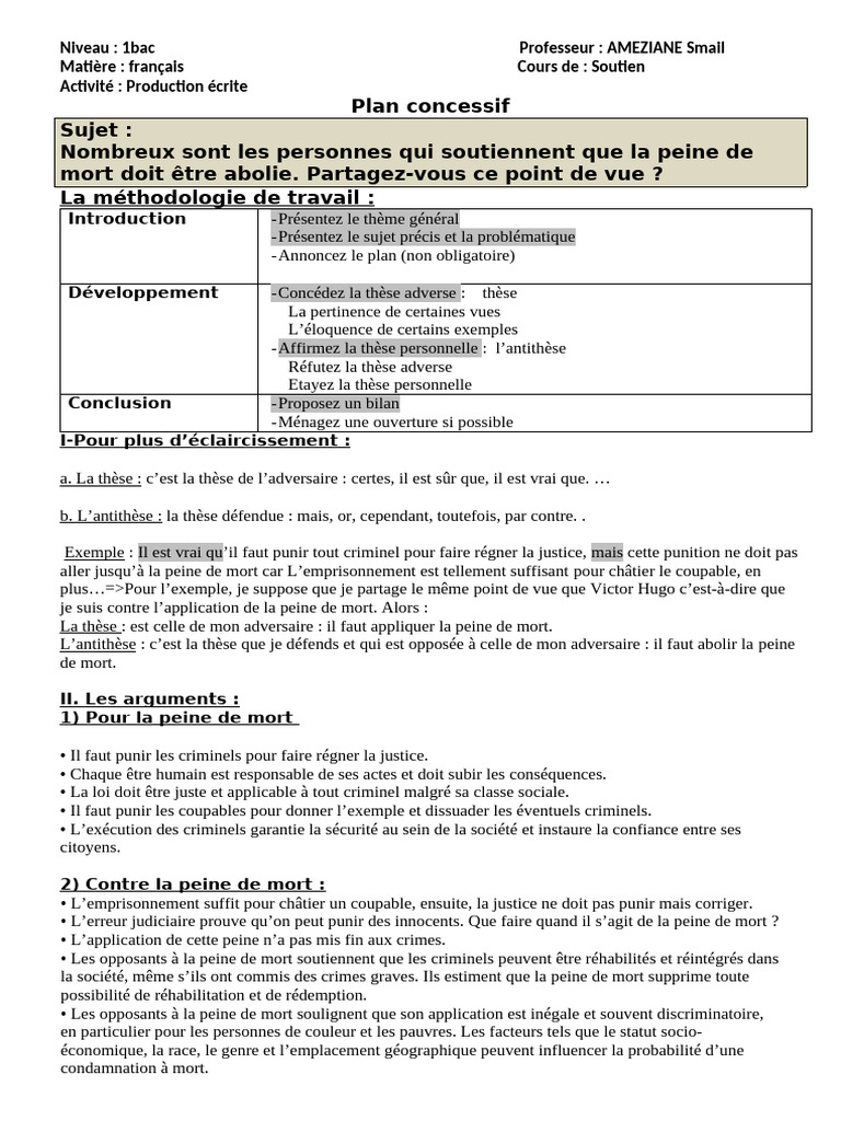 La peine de mort : pour ou contre ? | PDF | Peine capitale | Châtiments