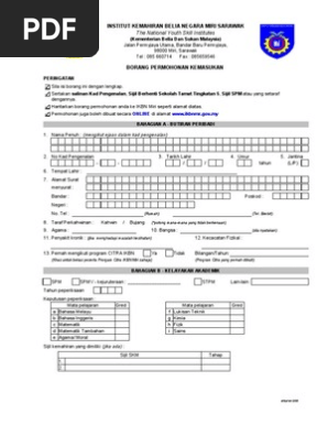 Borang Kemasukan Ikbn Miri Pdf