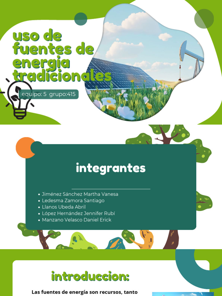 Uso de Fuentes de Energia Tradicionales | PDF | Desarrollo energético ...