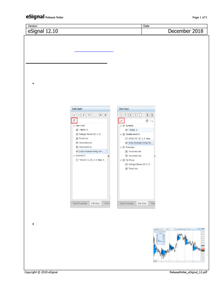 eSignal 12_10 Release Notes | PDF | Day Trading | Drawing