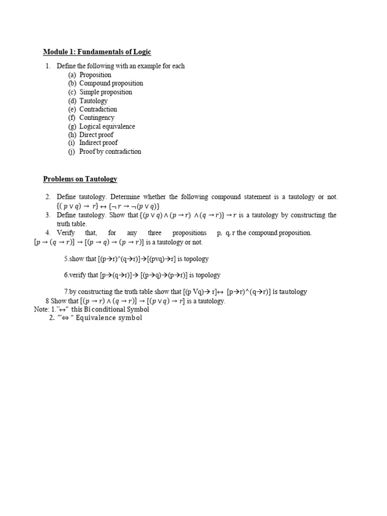 IAT Maths Logic and Proofs Module | PDF | Mathematical Proof | If And ...