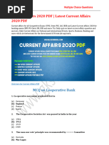 Mcq on Cooperative Bank