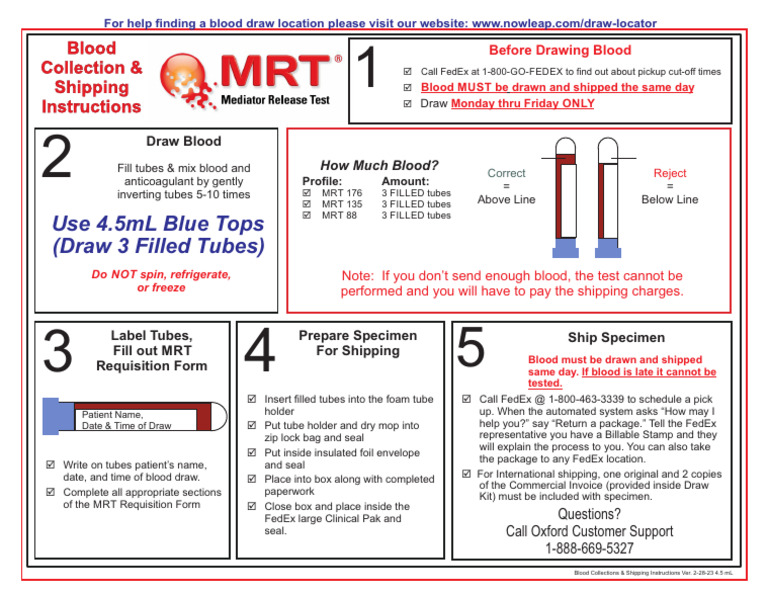 Blood Collection and Shipping Guide | PDF | Hematology | Blood
