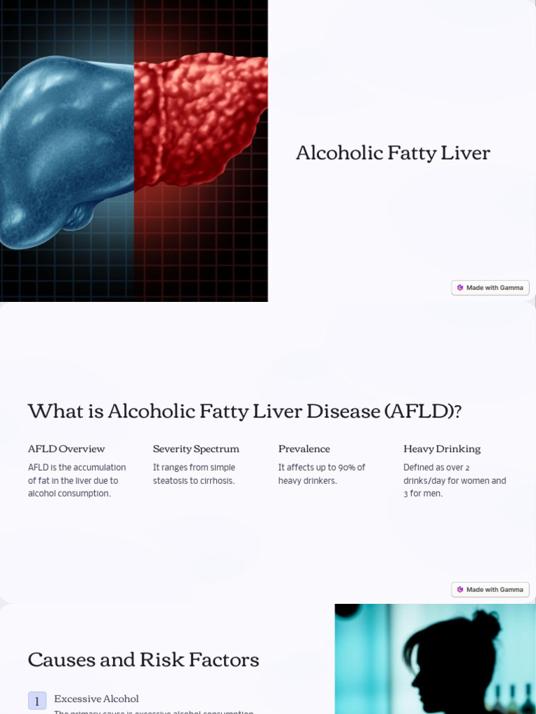 Alcoholic Fatty Liver Disease Overview | PDF | Cirrhosis | Hepatitis