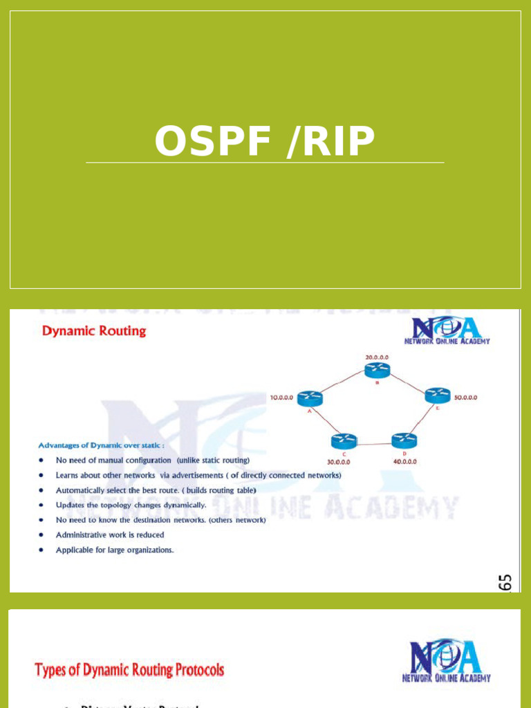 État et fonctionnement d'OSPF/RIP | PDF | Réseau étendu | Informatique