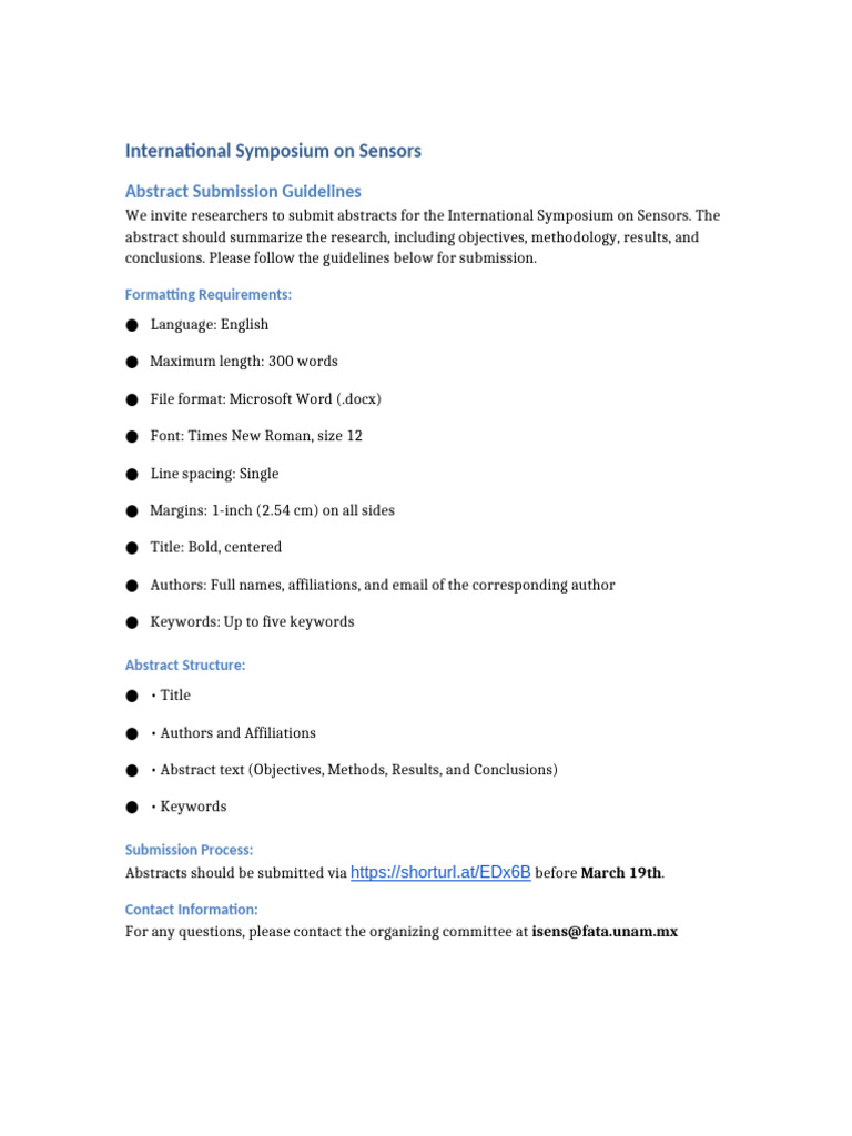Abstract Submission Guidelines (250208) | PDF