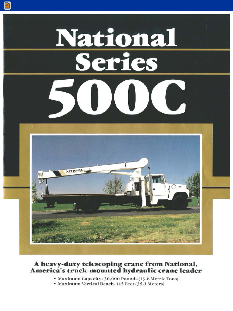 National Crane 500C Specifications Guide | PDF