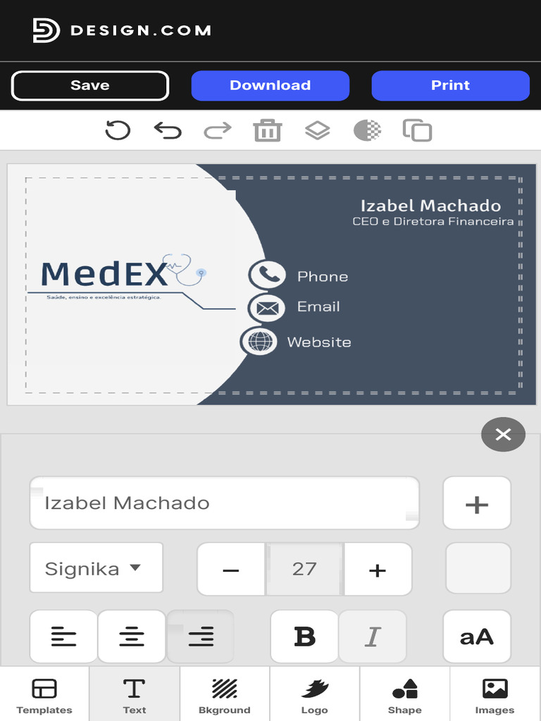 Curvy Buttons Business Card Design - Com Business Card Maker | PDF