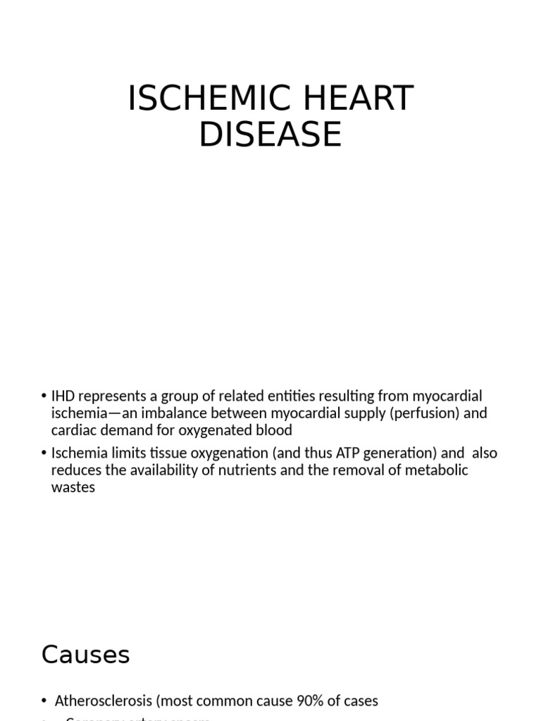 Ischemic Heart Disease | PDF | Coronary Circulation | Myocardial Infarction