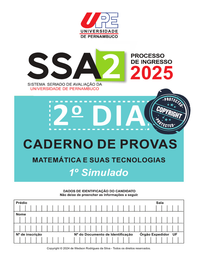 1º Simulado SSA2 - 2024 | PDF | Internet | Eclipse