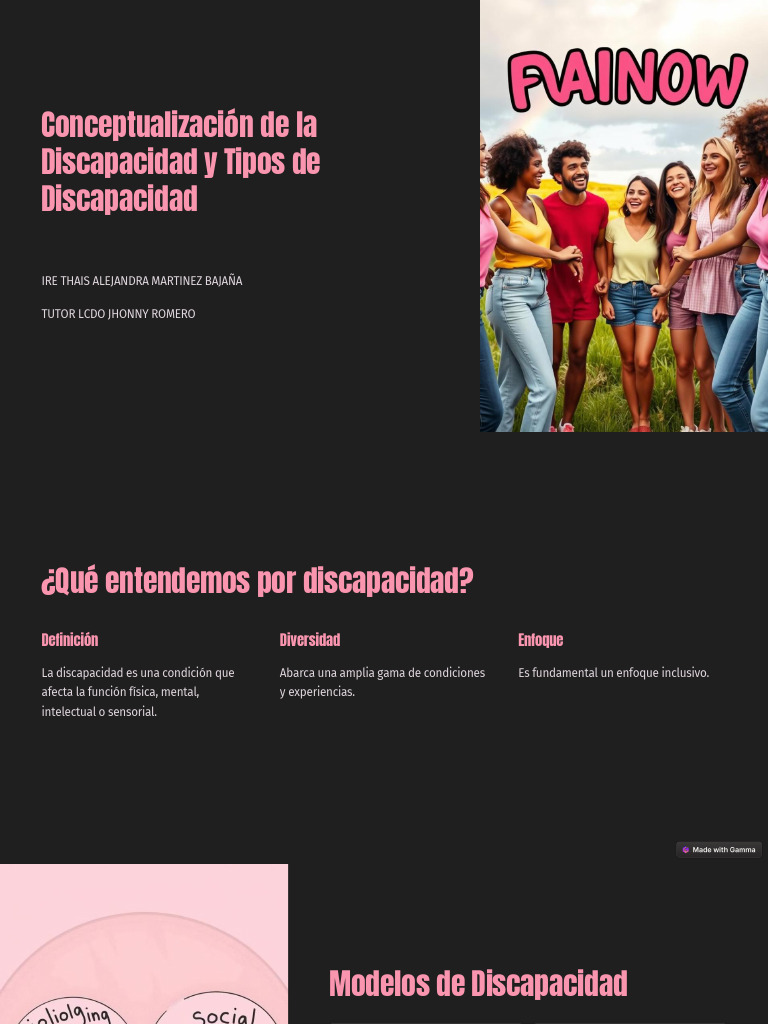 Tipos y Modelos de Discapacidad | PDF | Invalidez | Trastorno mental