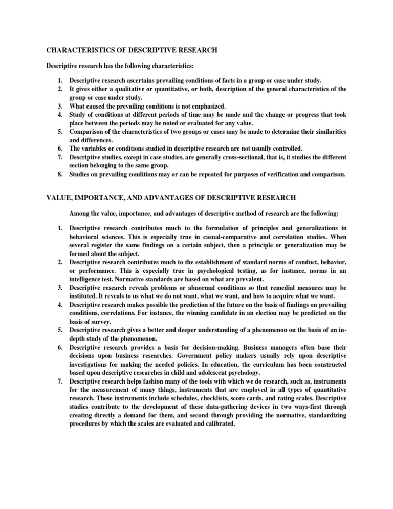 Example of descriptive research in a magazine or newspaper picture