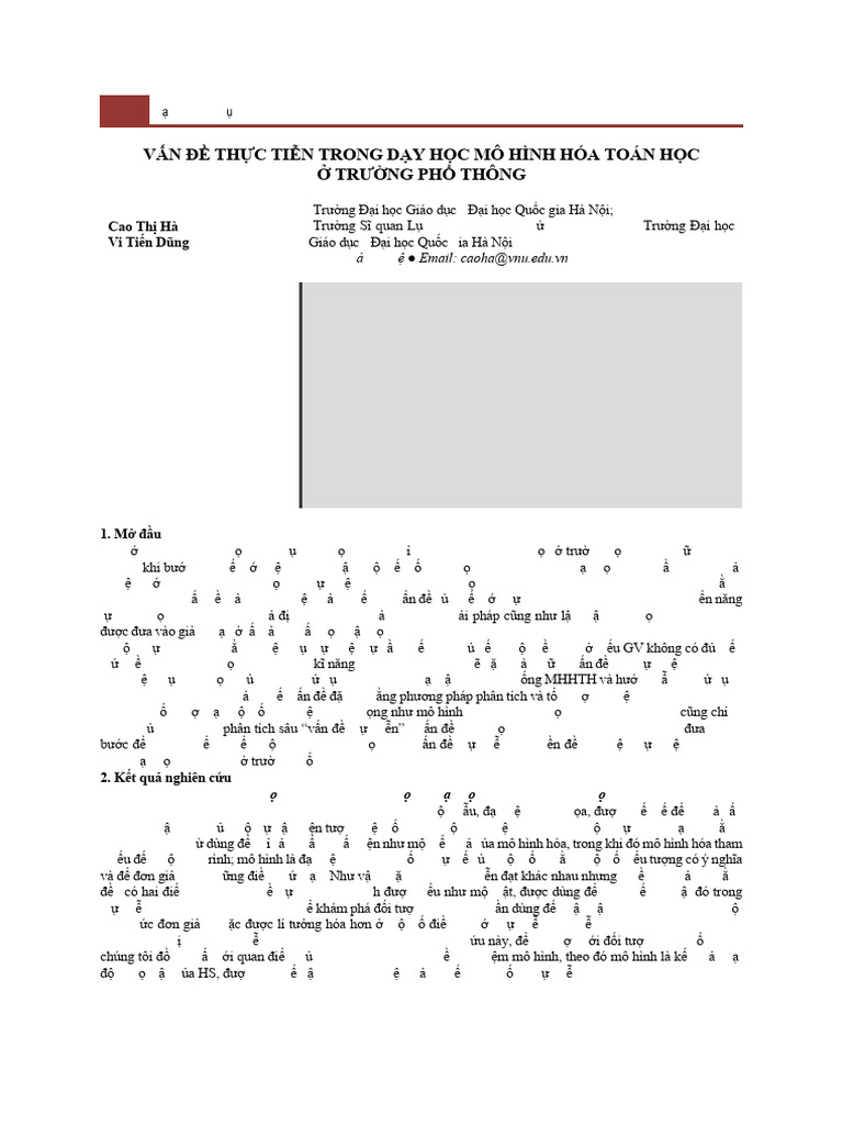 VN THC Tin Trong Dy HC M HNH Ha Ton HC TRNG PH THNG | PDF
