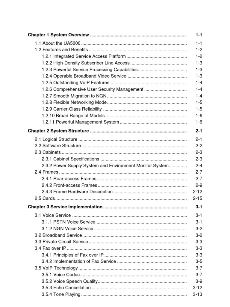 UA5000 Technical Manual | PDF | Voice Over Ip | Asynchronous Transfer Mode