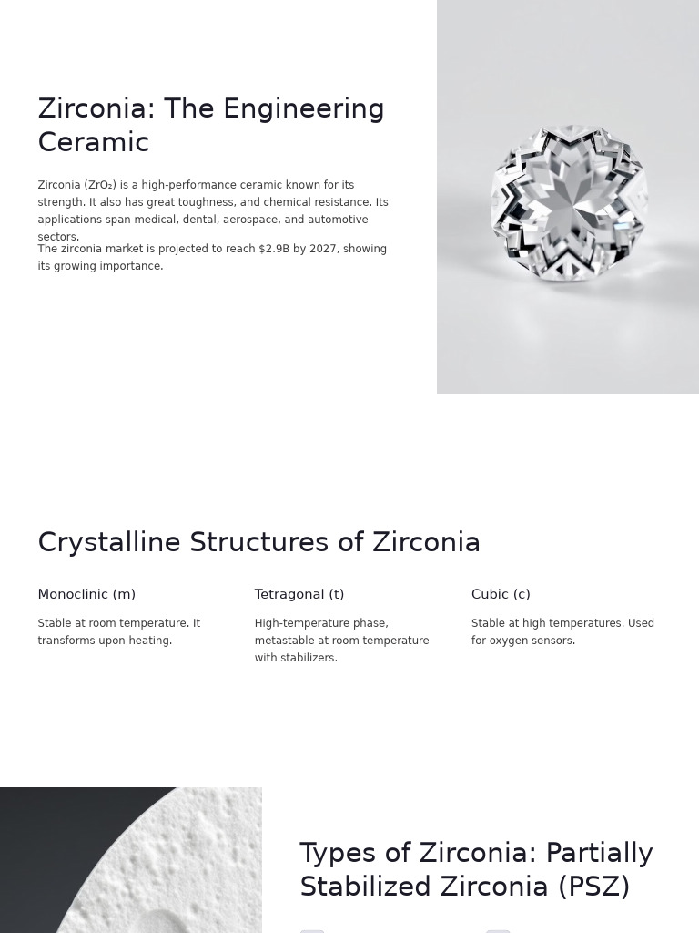 Zirconia The Engineering Ceramic | PDF | Zirconium Dioxide | Sintering