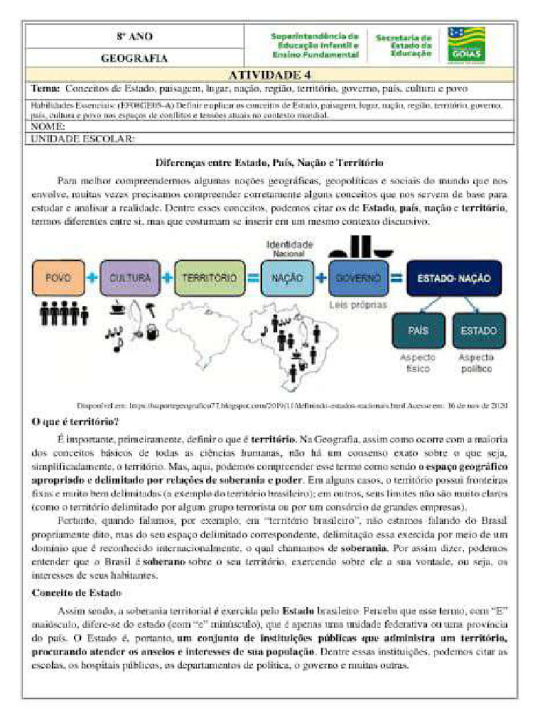 Atividade 8 Ano | PDF