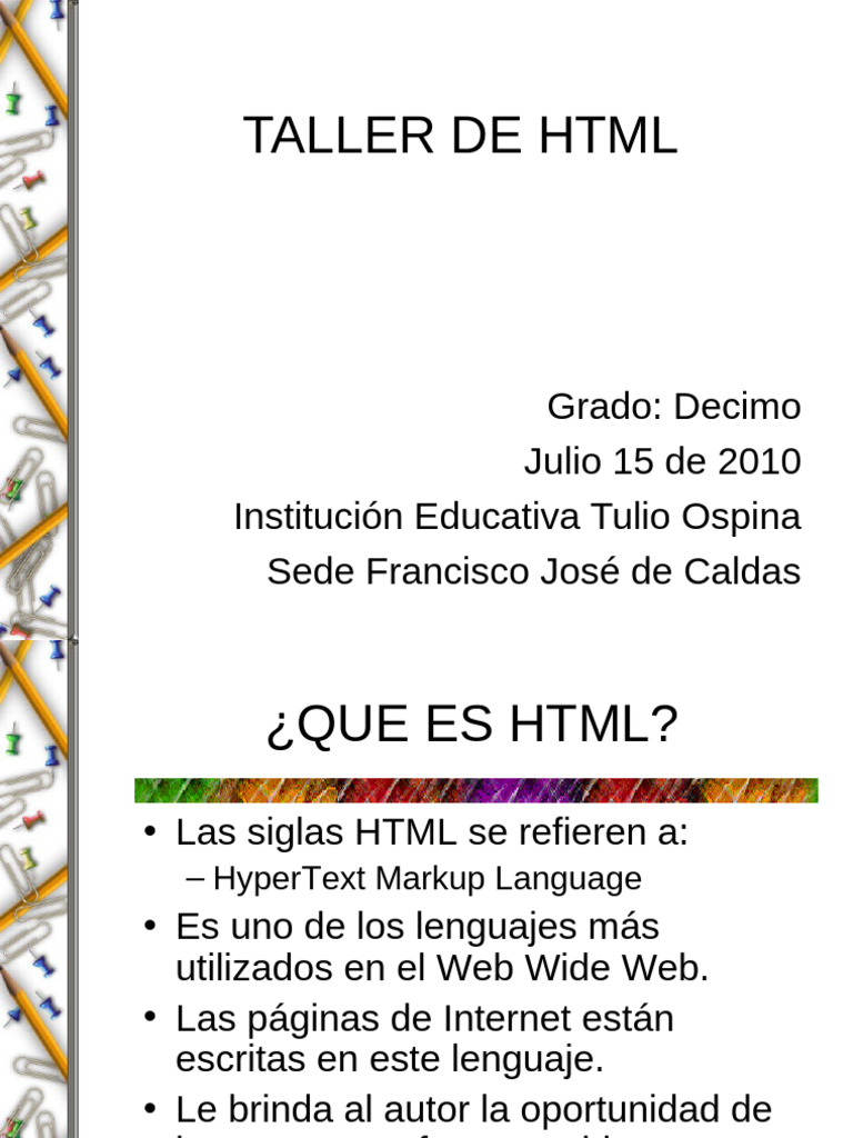 Introducción a HTML para Décimo | PDF | HTML | Color