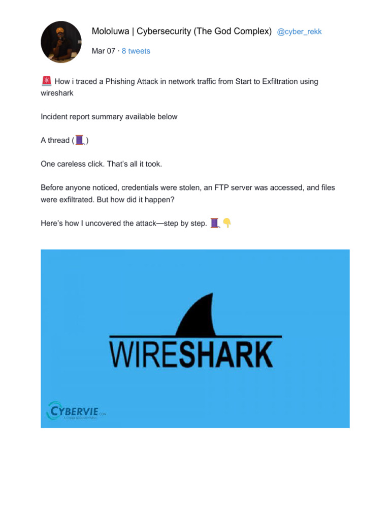 Wireshark Analysis of Phishing Attack | PDF | File Transfer Protocol ...